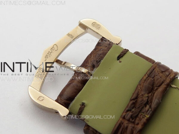 Tank Solo Ladies 28mm RG K11F 1:1 Best Edition White Dial on Brown Croco Leather Strap Ronda Quartz – Bild 13