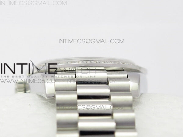 Datejust 31mm 278275 SS Crystals bezel BP Best Edition Silver Roman Markers Dial(@6 Crystal Marker) on SS President Bracelet – Bild 13