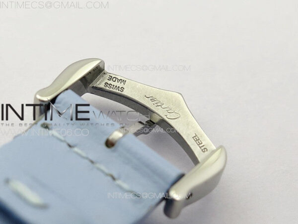 Tank Louis Ladies 25mm SS 8848F 1:1 Best Edition White Dial on Blue Leather Strap Ronda Quartz – Bild 13