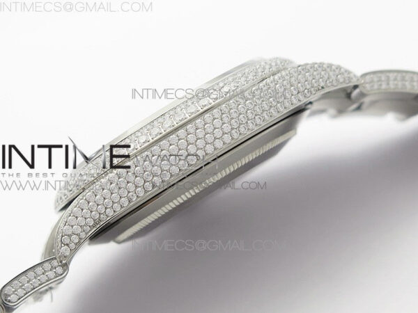 DateJust 41 126334 904 Full Paved Diamonds BP Best Edition Gray Dial Sticks Markers on Oyster Bracelet A2824 – Bild 13