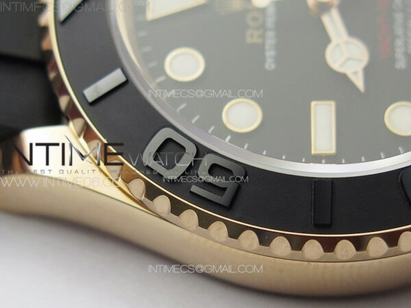 Yacht-Master 116655 40mm 904L RG VSF 1:1 Best Edition Black Dial on Oysterflex Rubber Strap VS3135 – Bild 13