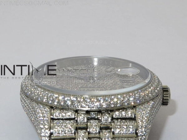 DateJust 41 126334 Full Paved Diamonds BP Best Edition Diamonds Dial Stick Markers on Jubilee Bracelet A2824 – Bild 15