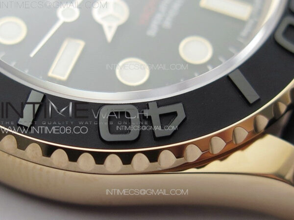 Yacht-Master 116655 40mm 904L RG VSF 1:1 Best Edition Black Dial on Oysterflex Rubber Strap VS3135 – Bild 14