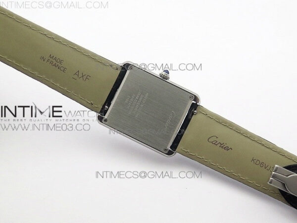 Tank Solo Ladies 28mm SS AF 1:1 Best Edition White Dial on Black Leather Strap Ronda Quartz – Bild 14
