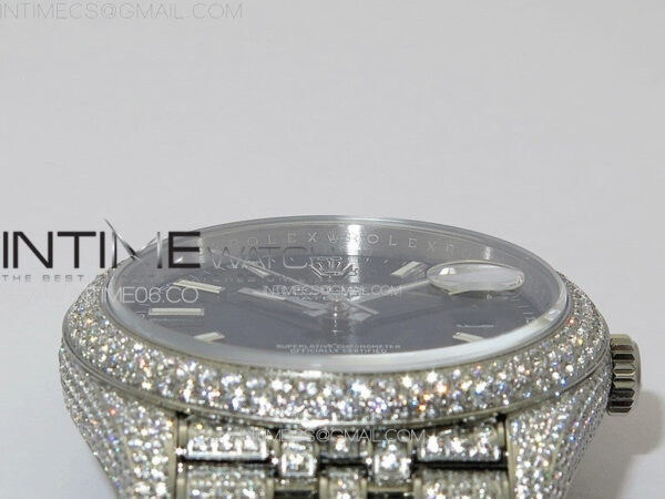 DateJust 41 126334 Full Paved Diamonds BP Best Edition Black Dial Stick Markers on Jubilee Bracelet A2824 – Bild 15