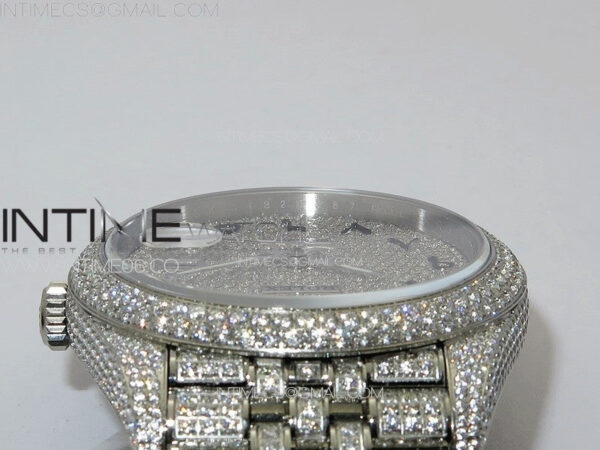 DateJust 41 126334 Full Paved Diamonds BP Best Edition Diamond Dial Arabic Markers on Jubilee Bracelet A2824 – Bild 14