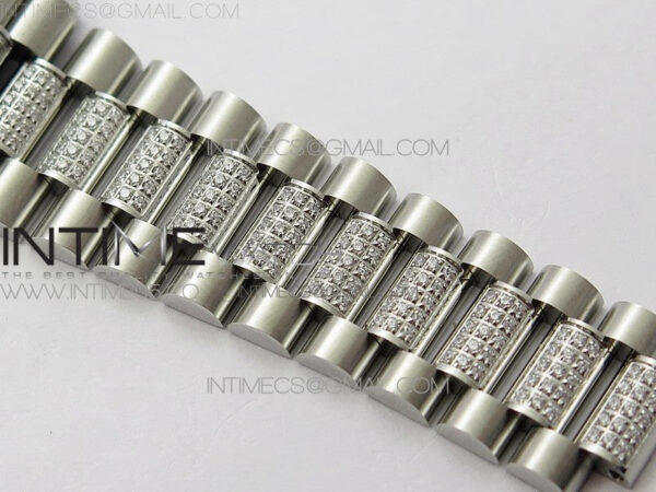 Day-Date 36 128239 SS/Crystal BP Best Edition Blue Crystal Markers Dial on SS President Bracelet A2836 – Bild 14