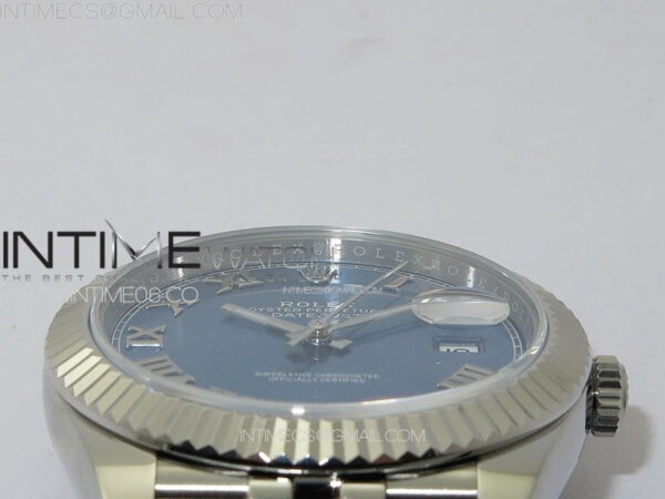DateJust 41 126334 ZF 1:1 Best Edition 904L Steel Blue Dial Roman Marker on Jubilee Bracelet A2824 (Free Key Ring) – Bild 14