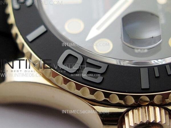 Yacht-Master 126655 Weight RG/Tungsten Gold ARF 1:1 Best Edition Black Ceramic Bezel on Oysterflex Rubber Strap VS3235 – Bild 14