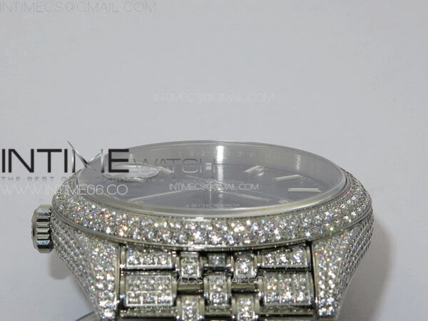 DateJust 41 126334 Full Paved Diamonds BP Best Edition Blue Dial Sticks Markers on Jubilee Bracelet A2824 – Bild 16