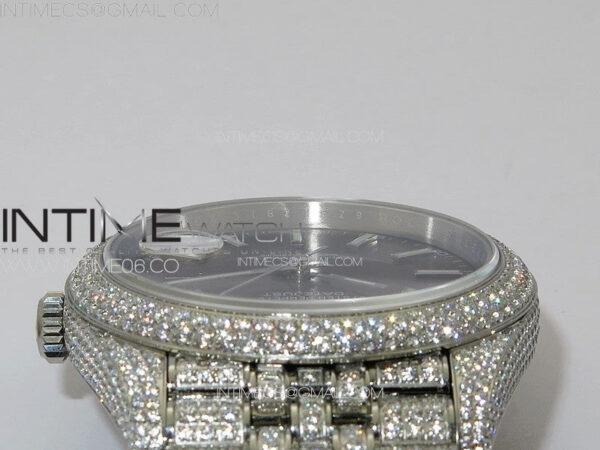 DateJust 41 126334 Full Paved Diamonds BP Best Edition Rhodium Dial Stick Markers on Jubilee Bracelet A2824 – Bild 15