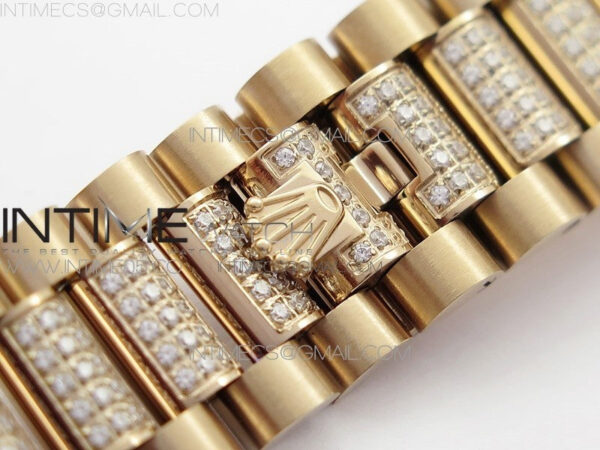 Day-Date 36 128235 RG/Crystal BP Best Edition RG Crystal Marker Dial on RG President Bracelet A2836 – Bild 15