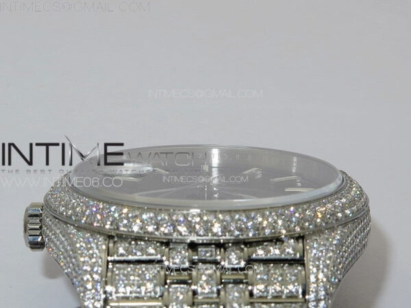 DateJust 41 126334 Full Paved Diamonds BP Best Edition Black Dial Stick Markers on Jubilee Bracelet A2824 – Bild 14
