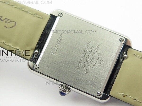 Tank Solo Ladies 25mm SS AF 1:1 Best Edition White Dial on Black Leather Strap Ronda Quartz – Bild 15