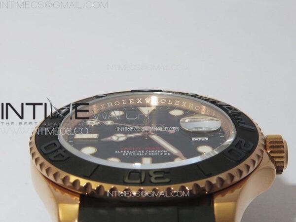 Yacht-Master 126655 RG VSF 1:1 Best Edition Black Ceramic Bezel on Oysterflex Rubber Strap VS3235 – Bild 14