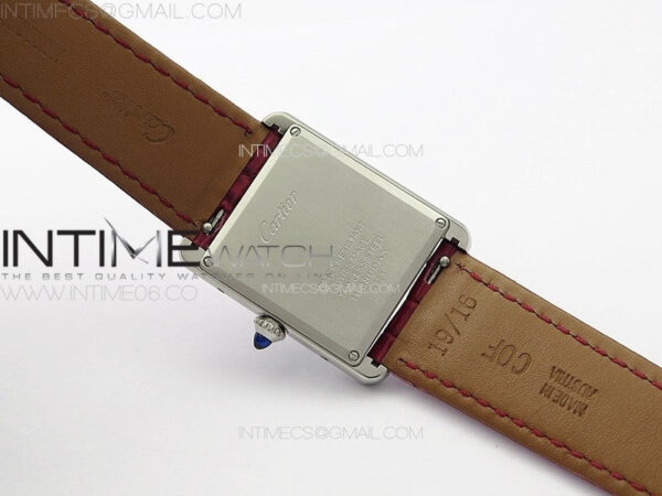 Tank Louis Ladies 25mm SS 8848F 1:1 Best Edition Red Dial on Red Croco Leather Strap Ronda Quartz – Bild 15