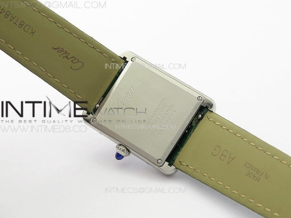 Tank Louis Ladies 25mm SS 8848F 1:1 Best Edition Green Dial on Green Leather Strap Ronda Quartz – Bild 15