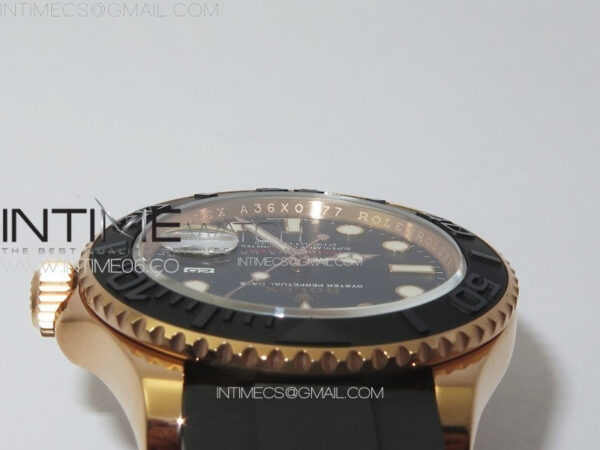 Yacht-Master 126655 RG VSF 1:1 Best Edition Black Ceramic Bezel on Oysterflex Rubber Strap VS3235 – Bild 16