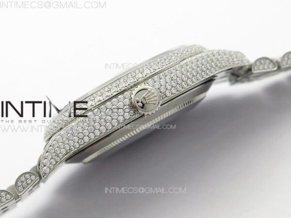 DateJust 41 126334 Full Paved Diamonds BP Best Edition Black Dial Stick Markers on Jubilee Bracelet A2824 – Bild 16