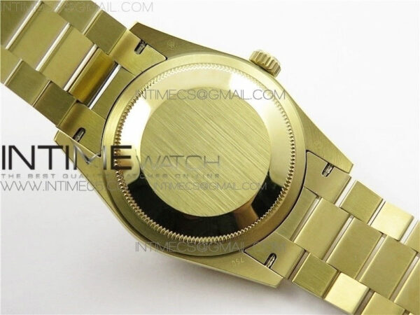 Day-Date 36 128239 YG BP Best Edition Green Crystal Markers Dial on YG President Bracelet – Bild 17