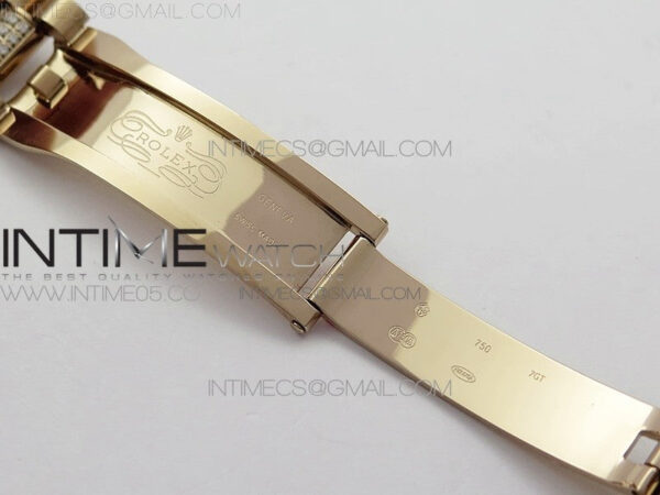 Day-Date 36 128235 RG/Crystal BP Best Edition Gray Crystal Marker Dial on RG President Bracelet A2836 – Bild 16
