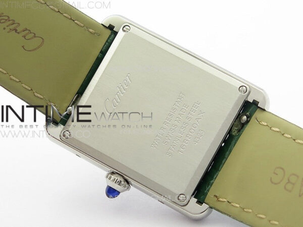 Tank Louis Ladies 25mm SS 8848F 1:1 Best Edition Green Dial on Green Leather Strap Ronda Quartz – Bild 16