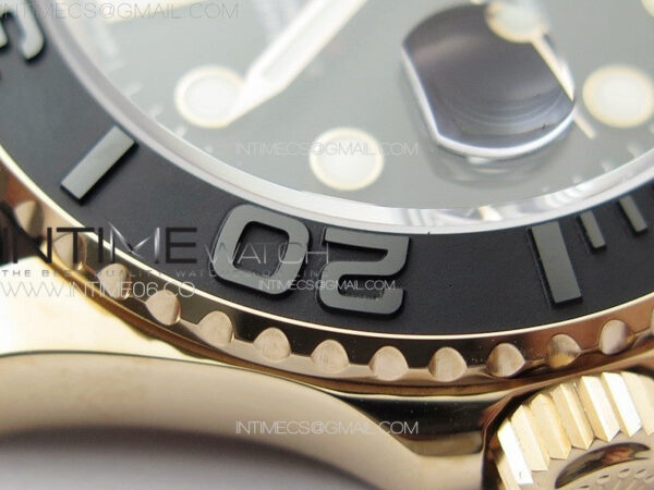 Yacht-Master 116655 40mm 904L RG VSF 1:1 Best Edition Black Dial on Oysterflex Rubber Strap VS3135 – Bild 16