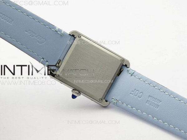 Tank Louis Ladies 25mm SS 8848F 1:1 Best Edition White Dial on Blue Leather Strap Ronda Quartz – Bild 16