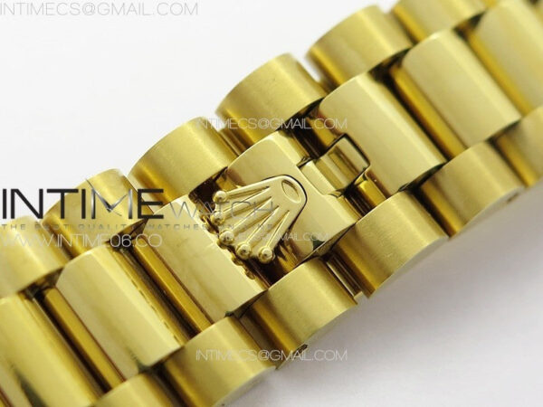 DateJust 31mm YG APSF Best Edition Green Flowers Crystals Dial on President Bracelet A2824 – Bild 16