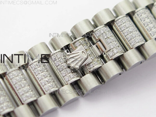 Day-Date 36 128239 SS/Crystal BP Best Edition Blue Crystal Markers Dial on SS President Bracelet A2836 – Bild 16