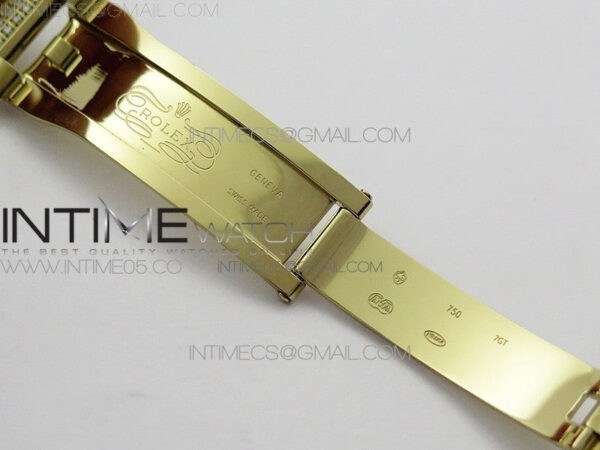 Day-Date 36 128235 YG/Crystal BP Best Edition Black Crystal Marker Dial on YG President Bracelet A2836 – Bild 16