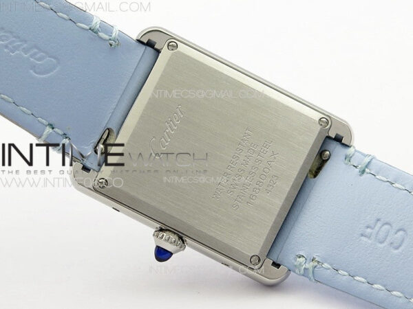 Tank Louis Ladies 25mm SS 8848F 1:1 Best Edition White Dial on Blue Leather Strap Ronda Quartz – Bild 17