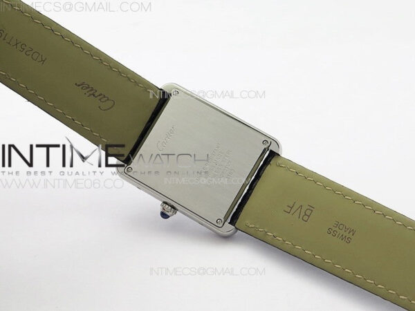 Tank Solo Ladies 28mm SS K11F 1:1 Best Edition White Dial on Black Coroc Leather Strap Ronda Quartz – Bild 17