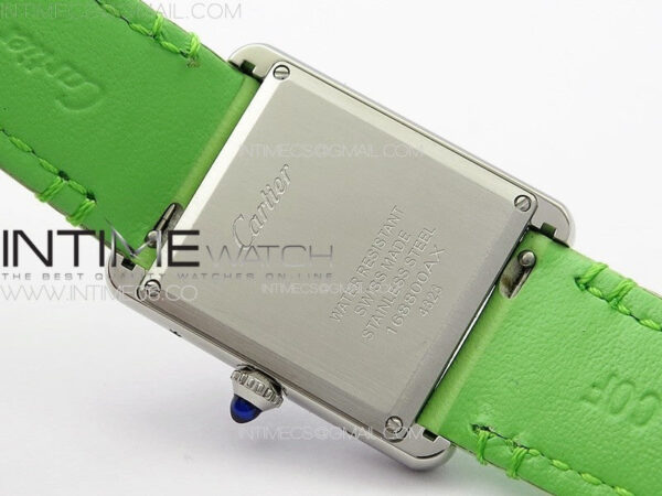 Tank Louis Ladies 25mm SS 8848F 1:1 Best Edition White Dial on Green Leather Strap Ronda Quartz – Bild 16