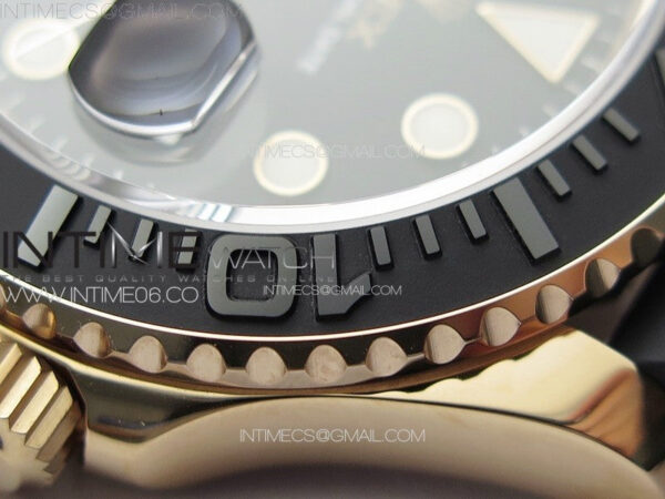 Yacht-Master 116655 40mm 904L RG VSF 1:1 Best Edition Black Dial on Oysterflex Rubber Strap VS3135 – Bild 17