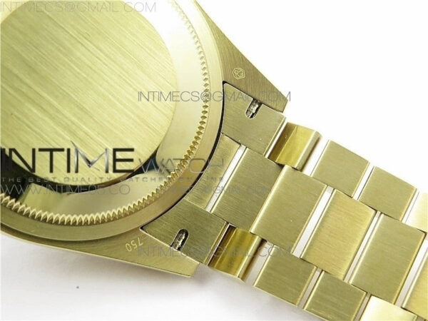 Day-Date 36 128239 YG BP Best Edition Green Crystal Markers Dial on YG President Bracelet – Bild 16