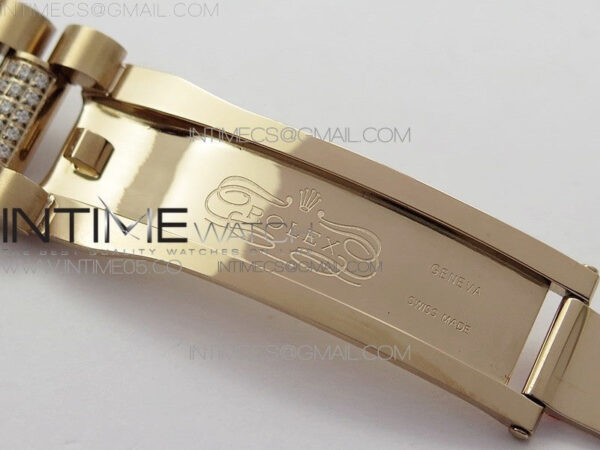Day-Date 36 128235 RG/Crystal BP Best Edition Gray Crystal Marker Dial on RG President Bracelet A2836 – Bild 17