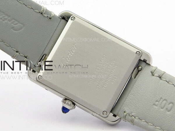 Tank Louis Ladies 25mm SS 8848F 1:1 Best Edition White Dial on GrayLeather Strap Ronda Quartz – Bild 17