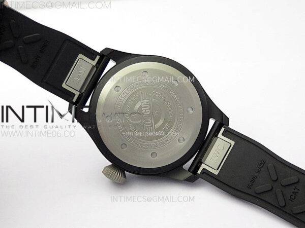 Big Pilot IW329801 Real Ceramic M+F 1:1 Best Edition Black Dial on Black Rubber Strap SEIKO 8N-24 – Bild 18
