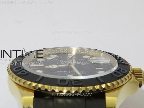 Yacht-Master 126655 YG 3EF 1:1 Best Edition 3D Black Ceramic Bezel on Black Rubber Strap VR3235 – Bild 18