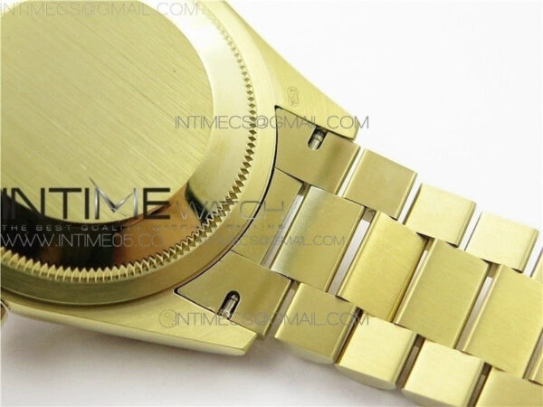 Day-Date 36 128239 YG BP Best Edition Green Crystal Markers Dial on YG President Bracelet – Bild 18