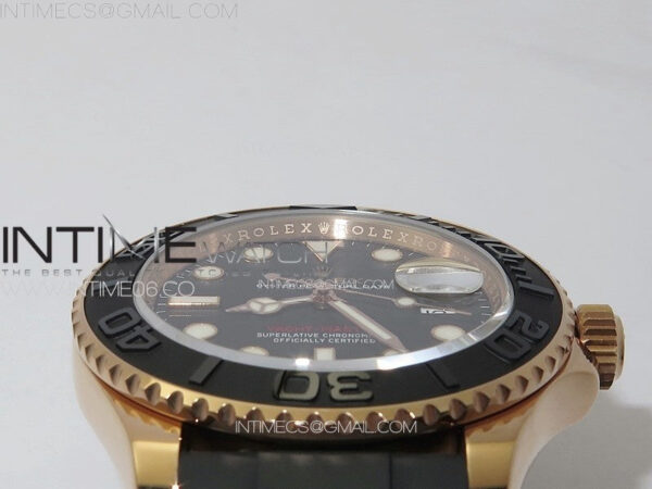 Yacht-Master 116655 40mm 904L RG VSF 1:1 Best Edition Black Dial on Oysterflex Rubber Strap VS3135 – Bild 18