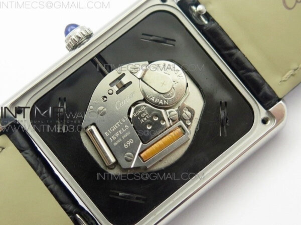 Tank Solo Ladies 28mm SS AF 1:1 Best Edition White Dial on Black Leather Strap Ronda Quartz – Bild 18