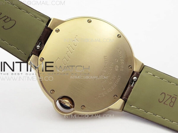 Ballon Bleu 36mm RG K3F 1:1 Best Edition White Textured Dia Markers Dial On Black Leather Strap A076 – Bild 19