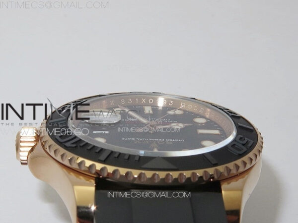 Yacht-Master 116655 40mm 904L RG VSF 1:1 Best Edition Black Dial on Oysterflex Rubber Strap VS3135 – Bild 19