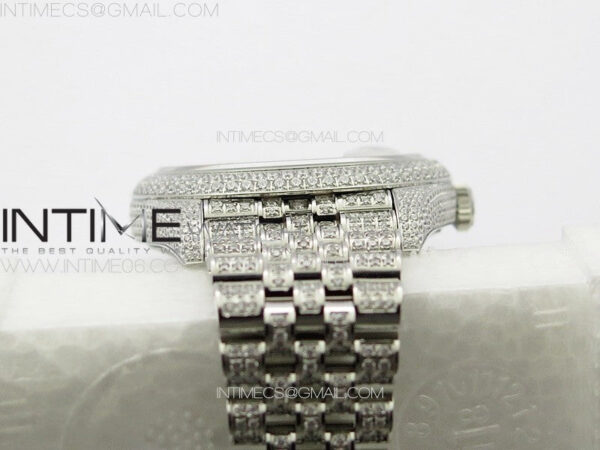 DateJust 41 126334 Full Paved Diamonds BP Best Edition Green Dial Sticks Markers on Jubilee Bracelet A2824 – Bild 19
