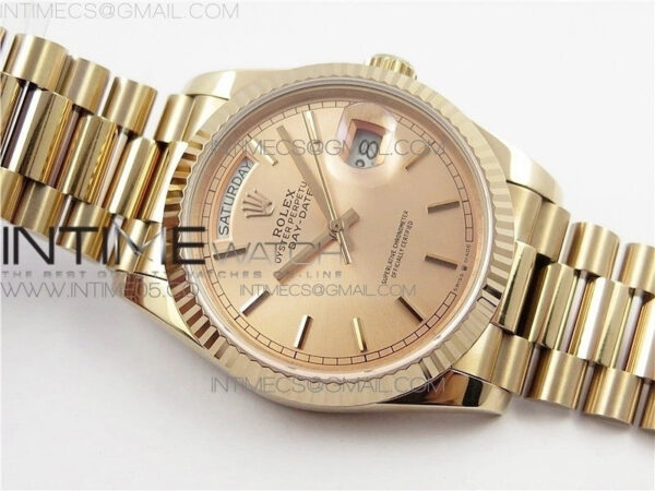 Day-Date 36 128239 RG BP Best Edition Pink Gold Sticks Markers Dial on RG President Bracelet – Bild 19