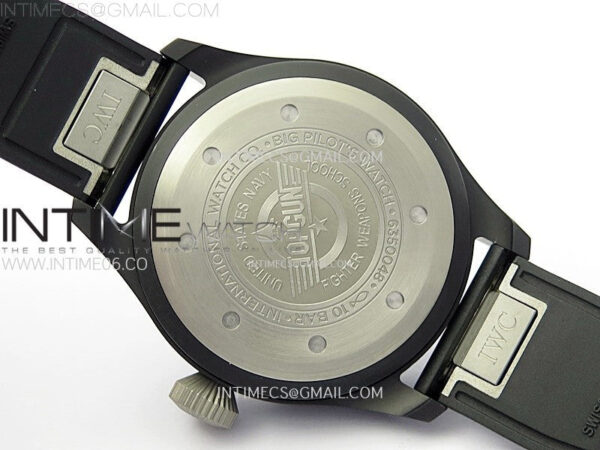 Big Pilot IW329801 Real Ceramic M+F 1:1 Best Edition Black Dial on Black Rubber Strap SEIKO 8N-24 – Bild 19