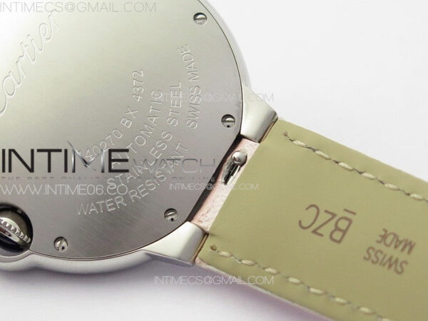Ballon Bleu 36mm SS K3F 1:1 Best Edition Pink Textured Dial on Pink Leather Strap A076 – Bild 19
