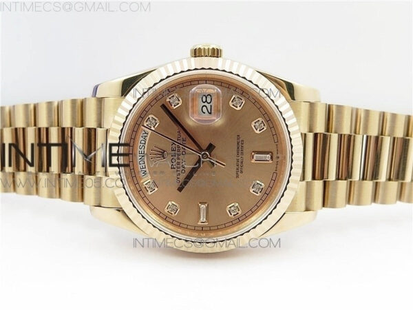 Day-Date 36 128239 RG BP Best Edition Pink Gold Crystal Markers Dial on RG President Bracelet – Bild 20